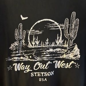 Great western T-shirt, “way out west, Stetson USA “